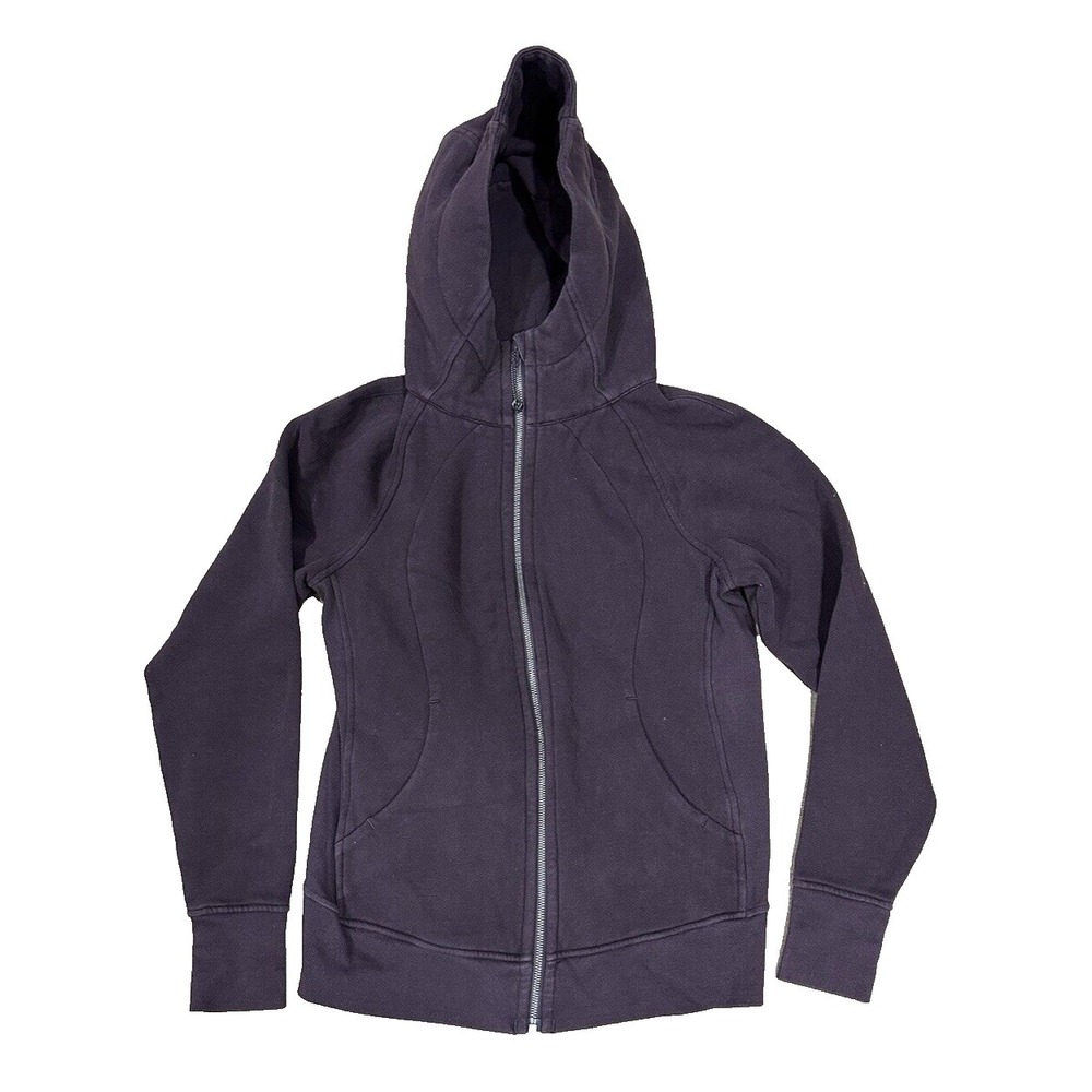 Lululemon Women's Scuba Hoodie Purple Full-Zip Sweatshirt Size 8 Yoga Activewea